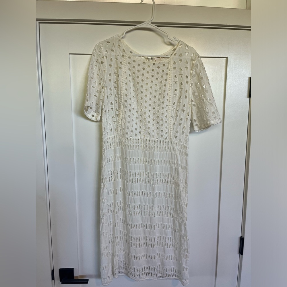 Anthropologie, white, see-through dress, never worn